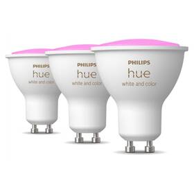 Chytrá žárovka Philips Hue Bluetooth, 4,3W, GU10, White and Color Ambiance, 3ks (8719514342767)