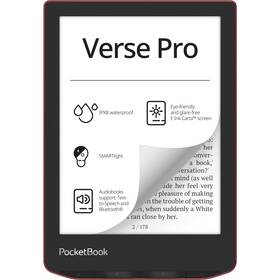 Čtečka e-knih Pocket Book 634 Verse Pro - Passion Red (PB634-3-WW) - zánovní - 12 měsíců záruka