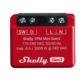 Modul Shelly Shelly Gen3 1PM Mini, spínací modul, WiFi (SHELLY-PLUS-1PM-MINI-GEN3)