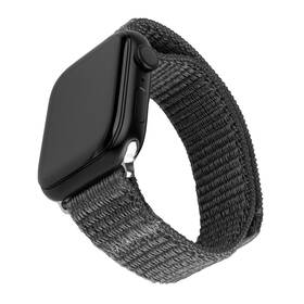 Řemínek FIXED Nylon Sporty Strap na Apple Watch 38/40/41mm šedá barva
