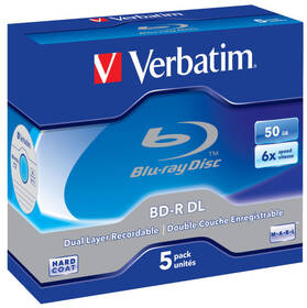 Disk Verbatim BD-R DL 50GB, 6x, jewel, 5ks (43748)
