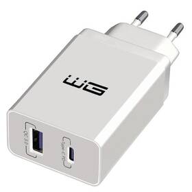 Nabíječka do sítě WG 1x USB, 1x USB-C, PD 20W, QC 3.0 (8810) bílá