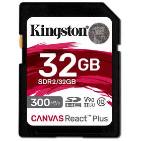 Paměťová karta Kingston Canvas React Plus 32GB SDHC UHS-II (300R/260W) (SDR2/32GB)