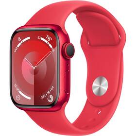 Chytré hodinky Apple Watch Series 9 GPS + Cellular 41mm pouzdro z hliníku (PRODUCT)RED - (PRODUCT)RED sportovní řemínek - S/M (MRY63QC/A)