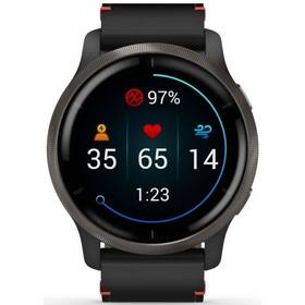 GPS hodinky Garmin Venu 2 Slate/Black Leather Band (010-02430-21)