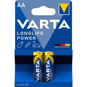 Baterie alkalická Varta Longlife Power AA, LR06, blistr 2ks (4906121412)