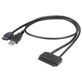 Kabel AKASA Flexstor SATA na eSATA 40cm černá barva
