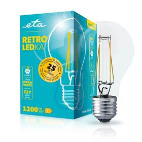 Žárovka LED ETA RETRO LEDka klasik filament 9W, E27, teplá bílá (ETAA60W9WWF01)