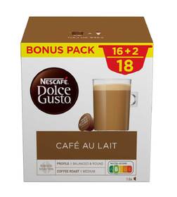 NESCAFÉ® Dolce Gusto® Café au Lait kávové kapsle 18 ks