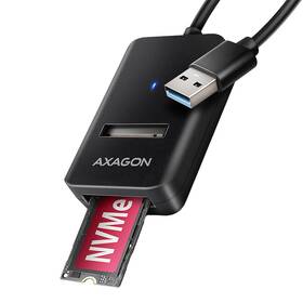 Adaptér Axagon USB 3.2 Gen 2 - M.2 NVMe & SATA SSD, kabel 10cm černá barva
