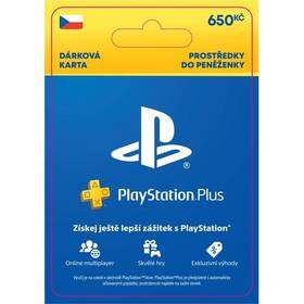Sony PlayStation Plus - elektronická peněženka 650 Kč