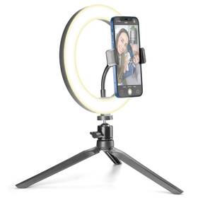 Světlo CellularLine Selfie Ring s LED osvětlením pro selfie fotky a videa černá barva
