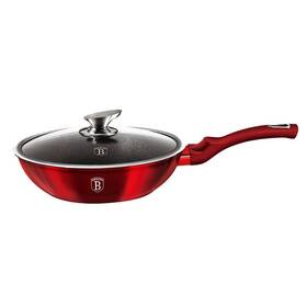 Pánev WOK Berlinger Haus BH-1265, 28 cm, poklice červená barva
