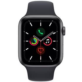 Chytré hodinky Apple Watch SE GPS, 40mm pouzdro z vesmírně šedého hliníku - temně inkoustový sportovní řemínek (MKQ13HC/A)