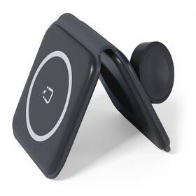 Bezdrátová nabíječka Spello by Epico 2v1 Portable Wireless, skládací černá barva
