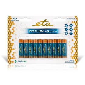 Baterie alkalická ETA PREMIUM ALKALINE AAA, LR03, blistr 10ks (R03PREM10)