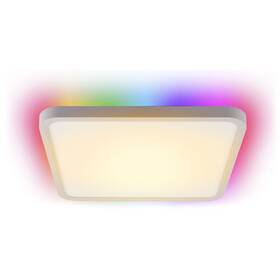 Stropní svítidlo IMMAX NEO LITE TUDO SMART s RGB podsvícením 40x40cm, 50W Wi-Fi, TUYA (07168-W40) bílé