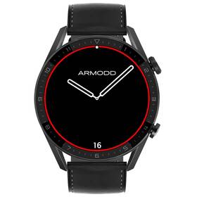 Chytré hodinky ARMODD Silentwatch 5 Pro černá s koženým řemínkem (9056) - rozbaleno - 24 měsíců záruka