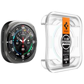 Tvrzené sklo Spigen tR EZ Fit na Samsung Galaxy Watch Ultra, (2 ks) 
