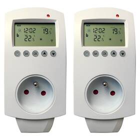 Chytrá zásuvka XtendLan TZA02 termostatická 16A, 2 ks (XL-TERMOSTATPACK)