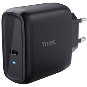 Napájecí adaptér Trust Maxo 65 W USB-C s kabelem USB-C/USB-C, 2 m (24817) černý
