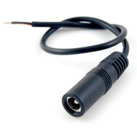 Konektor Solight napájecí, pro LED pásky, 0,55cm zdířka (WM73-1) černý