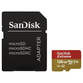 Paměťová karta SanDisk Micro SDXC Extreme 128GB UHS-I U3 (160R/90W) + adapter (SDSQXA1-128G-GN6MA)