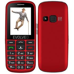 Mobilní telefon Evolveo EasyPhone EG pro seniory (EP-550-EGR) červený - rozbaleno - 24 měsíců záruka