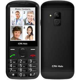 Mobilní telefon CPA Halo 18 Senior s nabíjecím stojánkem (TELMY1018BK) černý