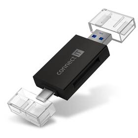 Čtečka paměťových karet Connect IT USB-C/USB-A (CFF-1020-BK) černá