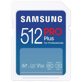 Paměťová karta Samsung SDXC PRO+ 512GB UHS-I U3 (180R/130W) (MB-SD512S/EU)
