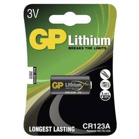 Baterie lithiová GP CR123A, blistr 1ks (B1501)