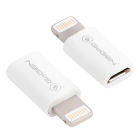 Redukce GoGEN Lightning (M) / micro USB (F) (8PMICMF01) bílá