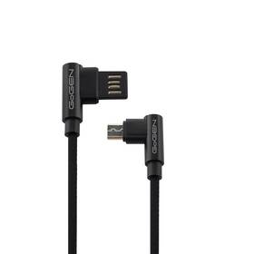 Kabel GoGEN USB/micro USB, 1m, oboustraný, opletený (MICUSB100MM07) černý - zánovní - 12 měsíců záruka