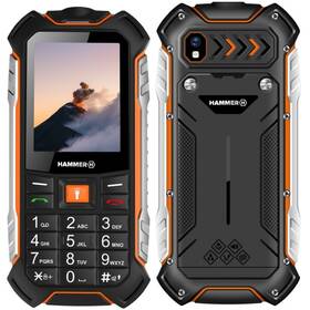 Mobilní telefon myPhone Hammer Boost (TELMYHBOOSTOR) černý/oranžový