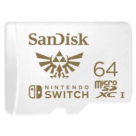 Paměťová karta SanDisk Micro SDXC 64GB UHS-I U3 (V30) pro Nintendo Switch (100R/60W) (SDSQXAT-064G-GNCZN)