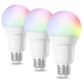 Chytrá žárovka TechToy RGB, 11W, E27, 3ks - rozbaleno - 24 měsíců záruka