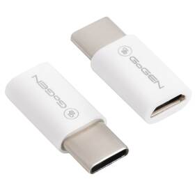 Redukce GoGEN USB-C (M) / micro USB (F) (USBCMICMF01) bílá - rozbaleno - 24 měsíců záruka