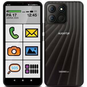 Mobilní telefon Aligator S6600 Senior Duo 4 GB / 64 GB černá barva
