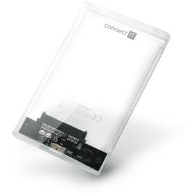 Externí rámeček Connect IT ToolFree CLEAR externí box pro HDD 2,5" SATA, USB 3.0 (CEE-1300-TT)