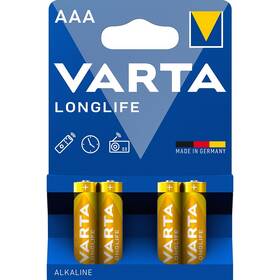 Baterie alkalická Varta Longlife AAA, LR03, blistr 4 ks (4103101414)