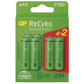 Baterie nabíjecí GP ReCyko 2100 AA (HR6), 6 ks (B2121V)