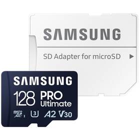 Paměťová karta Samsung Micro SDXC PRO Ultimate 128GB UHS-I U3 (200R/130W) + SD adaptér (MB-MY128SA/WW)