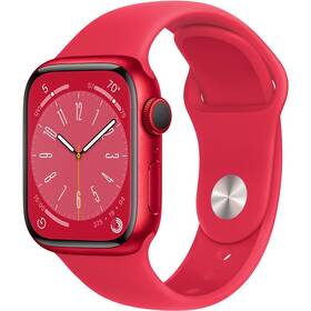 Chytré hodinky Apple Watch Series 8 GPS + Cellular 41mm pouzdro z hliníku (PRODUCT)RED - (PRODUCT)RED sportovní řemínek (MNJ23CS/A)