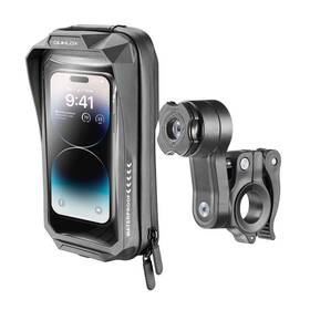Držák na mobil Interphone QUIKLOX, univerzální voděodolné pouzdro na mobilní telefony Waterproof, max. 7" + úchyt na řídítka černá barva
 Držák na mobil Interphone QUIKLOX, univerzální voděodolné pouzdro na mobilní telefony Waterproof, max. 7" + úchyt na řídítka černá barva