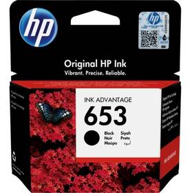 Inkoustová náplň HP 653, 350 stran (3YM75AE) černá