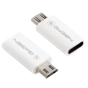 Redukce GoGEN micro USB (M) / USB-C (F) (MICUSBCMF01) bílá - rozbaleno - 24 měsíců záruka