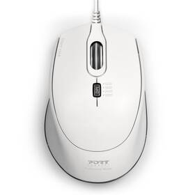 Myš PORT CONNECT Silent USB-A/USB-C (900712) bílá
