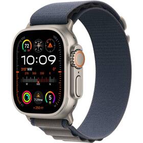 Chytré hodinky Apple GPS + Cellular, 49mm pouzdro z titanu - modrý alpský tah - L (MREQ3CS/A) - zánovní - 24 měsíců záruka