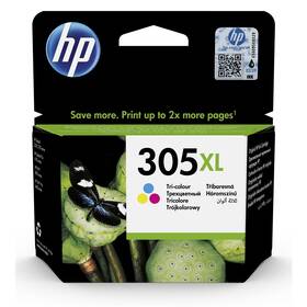Inkoustová náplň HP 305XL, 200 stran, CMY (3YM63AE)